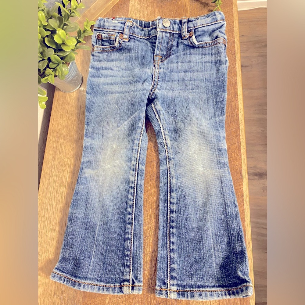 Pre-owned: 7 for all mankind toddler girl boot cut jeans